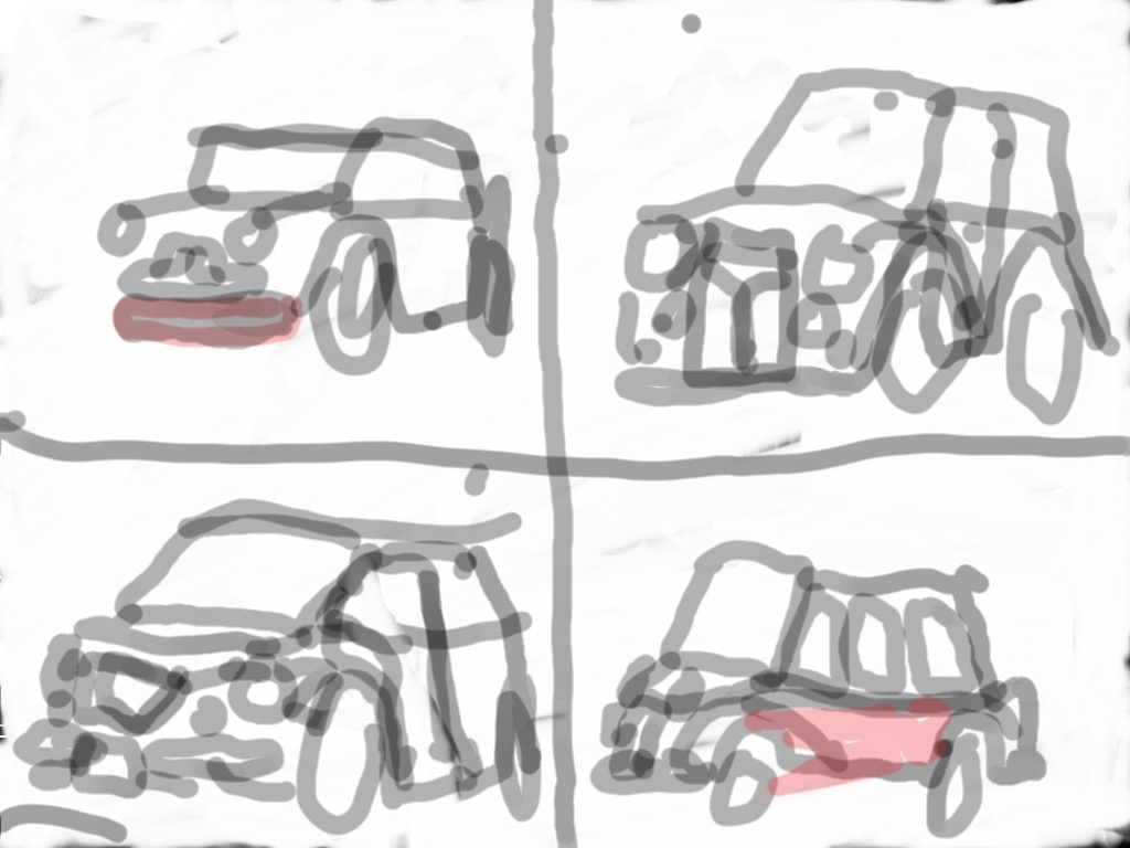 4台の車