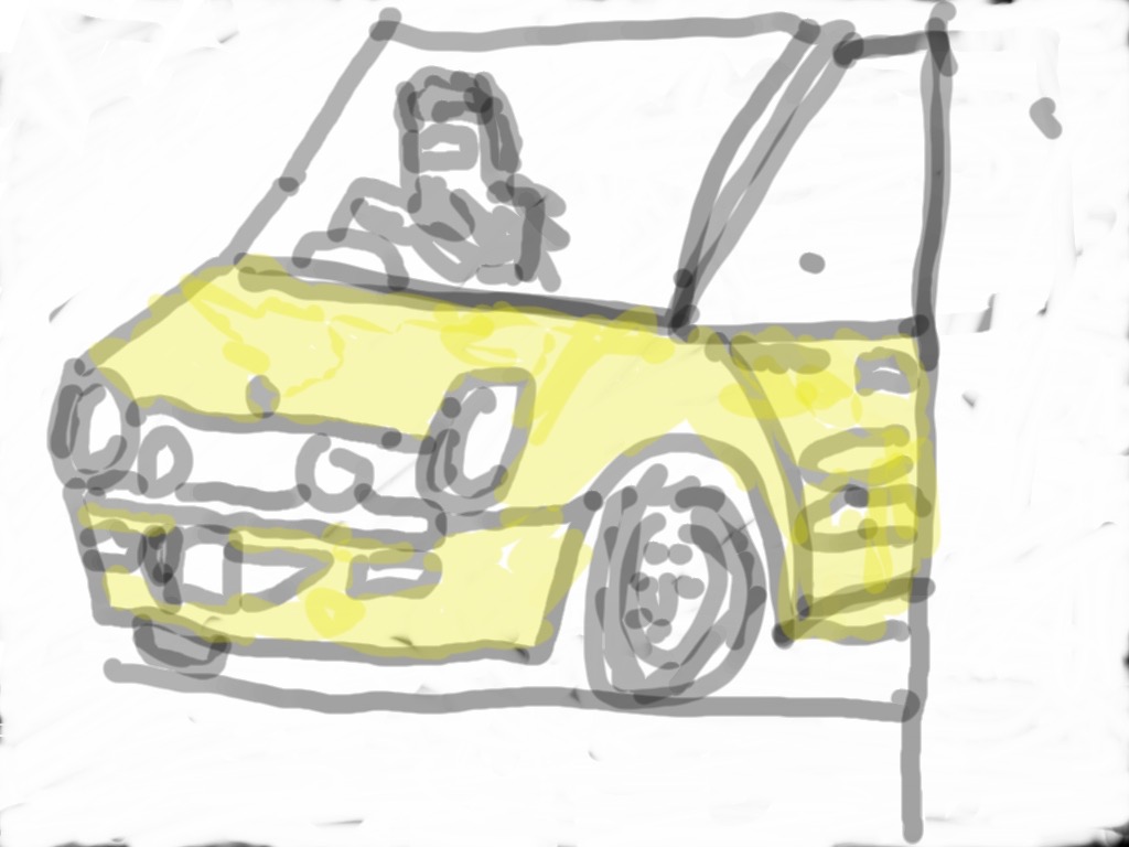 黄色い車
